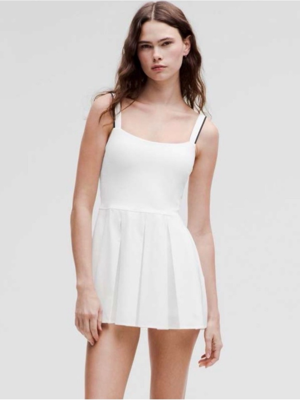 Lululemon Box Pleat Tennis Dress White NWT